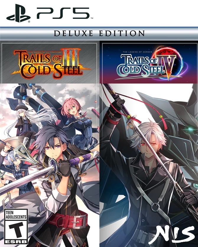 The Legend of Heroes Trails of Cold Steel III and Trails of Cold Steel IV US box art PS5
